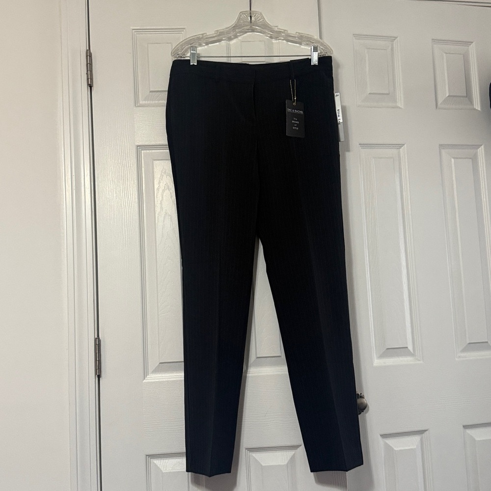 Zac & Rachel Black and White Pinstripe Straight leg Pants Size 10